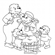 A berenstain bears cup coloring pages