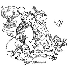 A berenstain bears cap coloring pages