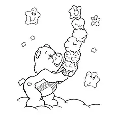 A berenstain bear with ice cream coloring pages