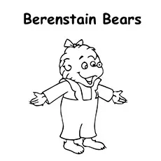Simple Berenstain bears drawing and coloring pages