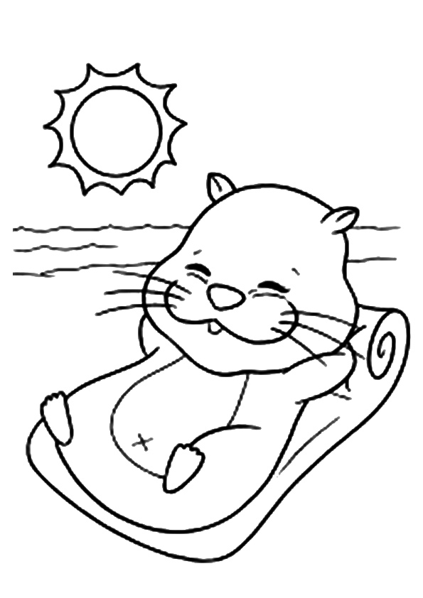 A-Best-Hamster-a-colouring-page-sun