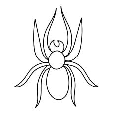 Black spider coloring page