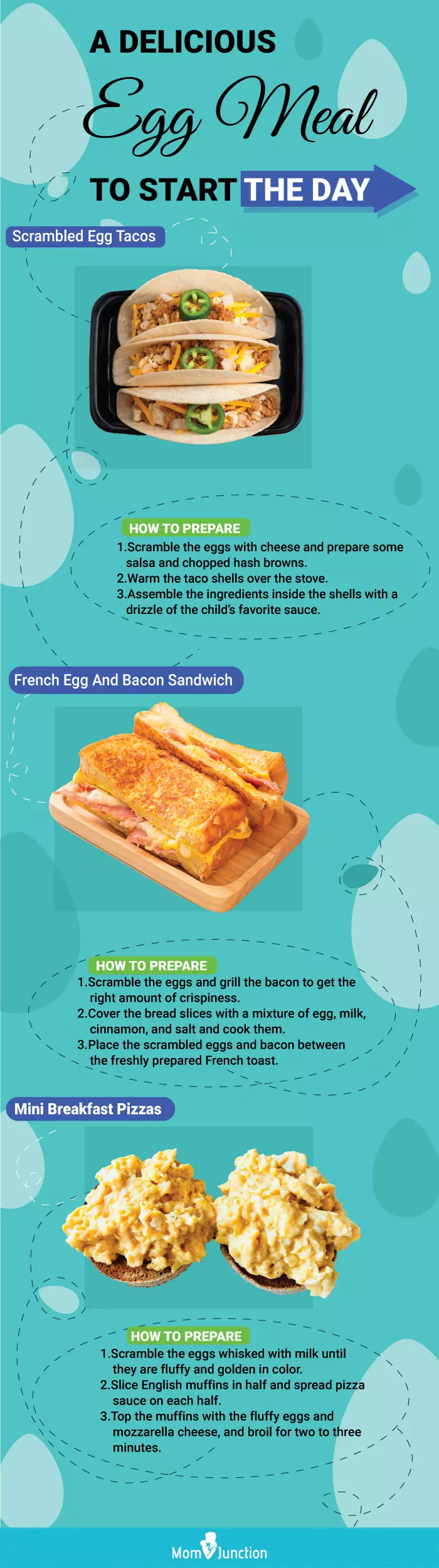 egg recipes for a wholesome breakfast for kids(infographic)