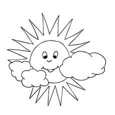 Little sun coloring page