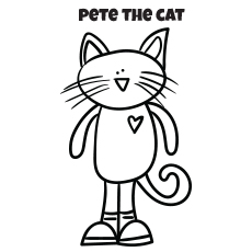 Happy Pete the Cat coloring page