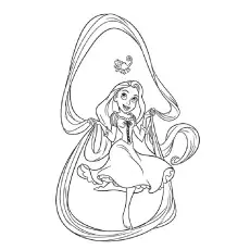 Rapunzel tangled poster coloring pages
