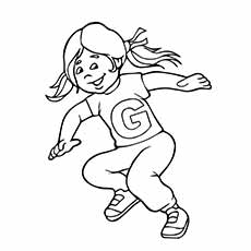 Letter g for girl coloring page