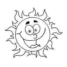 The laughing sun coloring page