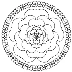 Rose mandala coloring page_image