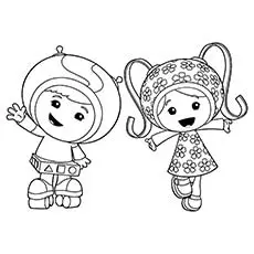 Milli and Geo, Team Umizoomi coloring page