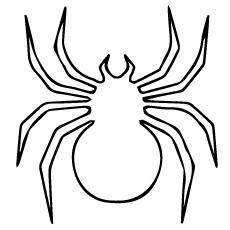 Simple spider coloring page