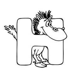 Animal beginning with letter H coloring pages