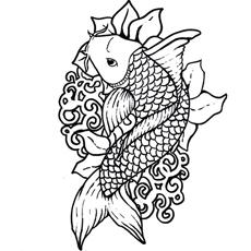 japanese koi coloring pages