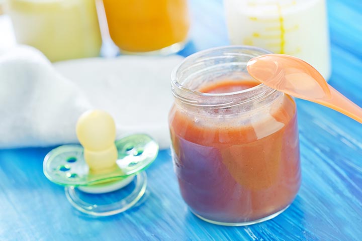 Sweet potato and apple puree for baby