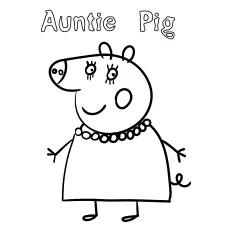 Aunti pig peppa pig coloring pages