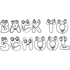 Back to school coloring page for preschool