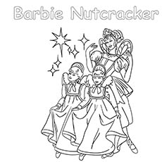 Barbie and nutcracker coloring pages