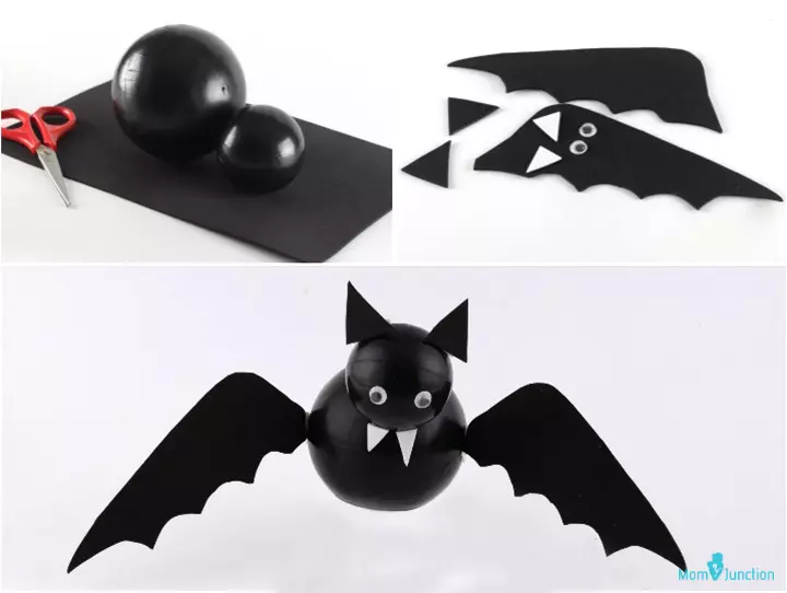 Flying bat themed animal crafts for kids