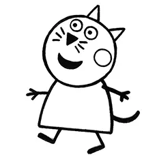 Candy cat peppa pig coloring pages