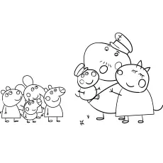 Captain daddy dog peppa pig coloring pages