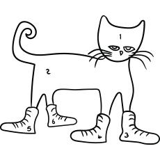 Cat Wearing Boots Coloring Pages 4