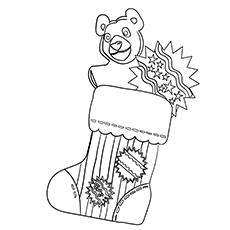 Christmas stocking coloring page