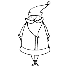 Christmas icons doodle coloring page