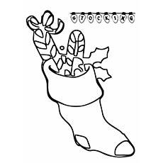 Christmas stocking coloring page