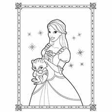 Barbie princess coloring pages