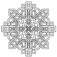 Complex geometric coloring pages