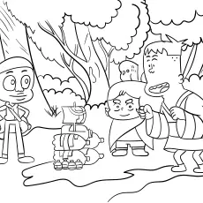 Craig of the Creek cartoon coloring page