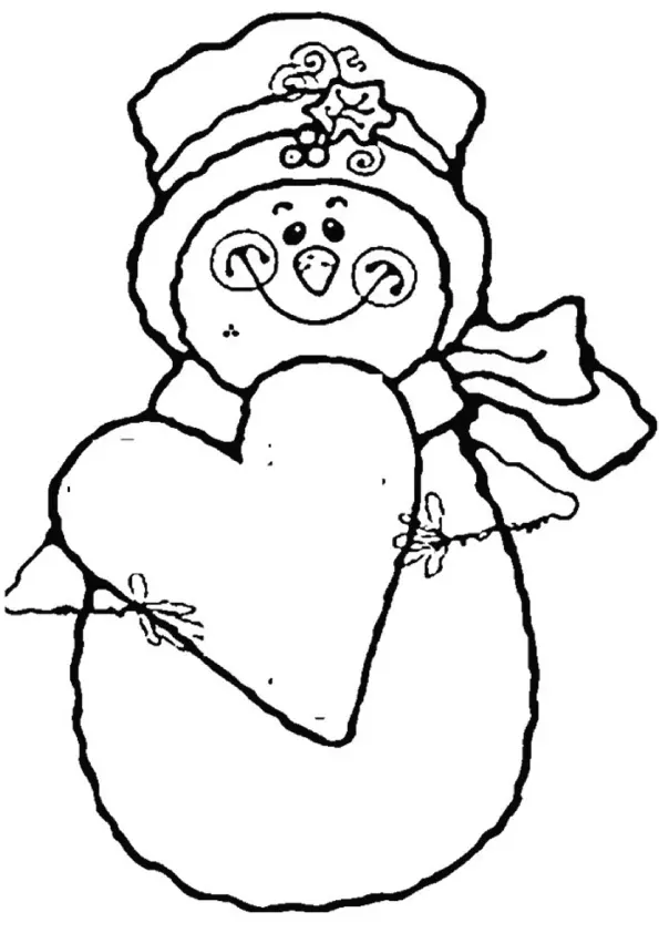 Cute-Snowman-coloring-pages