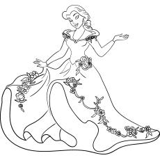 Dancing Princess Coloring Worksheet 