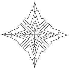 Diamond shape geometric coloring pages