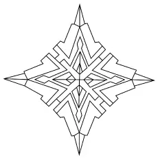 Diamond shape geometric coloring pages