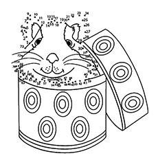 Guinea pig in drum coloring page