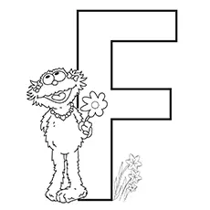 Fun and cute elmo coloring page