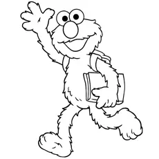 Going to school cute elmo coloring pages