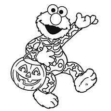 Elmo, Disney Halloween coloring page