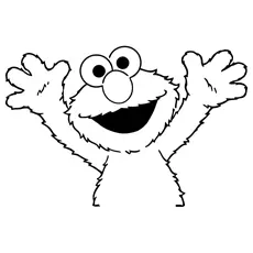 Happy and cute elmo coloring pages