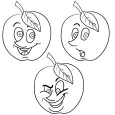 Emoji apple coloring pages