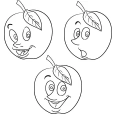 Emoji Emotions apple coloring pages