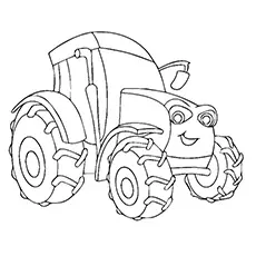 Farm tractor print coloring pages