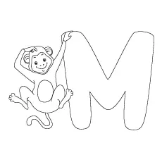 Featuring a monkey coloring page