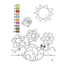 Preschool Easy Color by Number 1-5 - Printable Parents