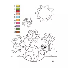 Fill the colors coloring page for preschool
