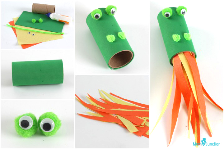 Dragon breathing fire themed animal crafts for kids