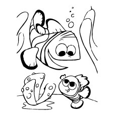 Fish bounding coloring page