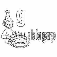 Alphabets and letter G coloring pages