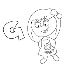 G for girl letter G coloring pages